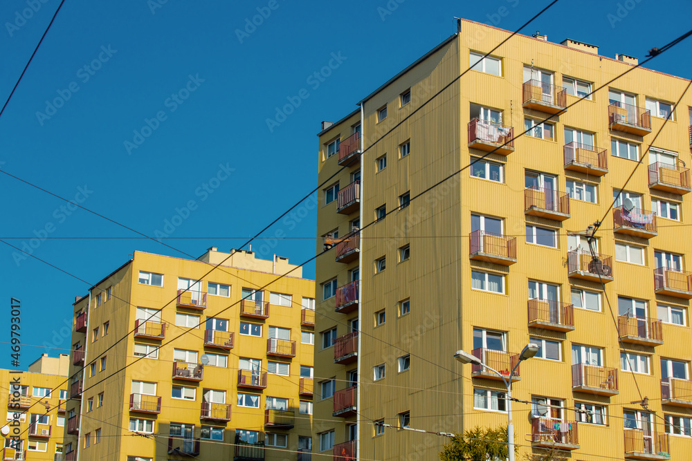 house in the style of a typified block development in the city of Wroclaw, Poland house in the style of a typified block development in the city of Wroclaw, Poland