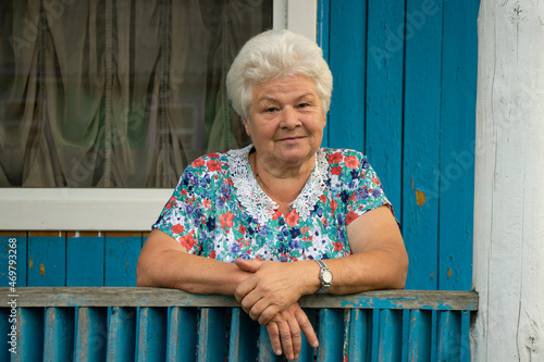 An elderly woman from Eastern Europe