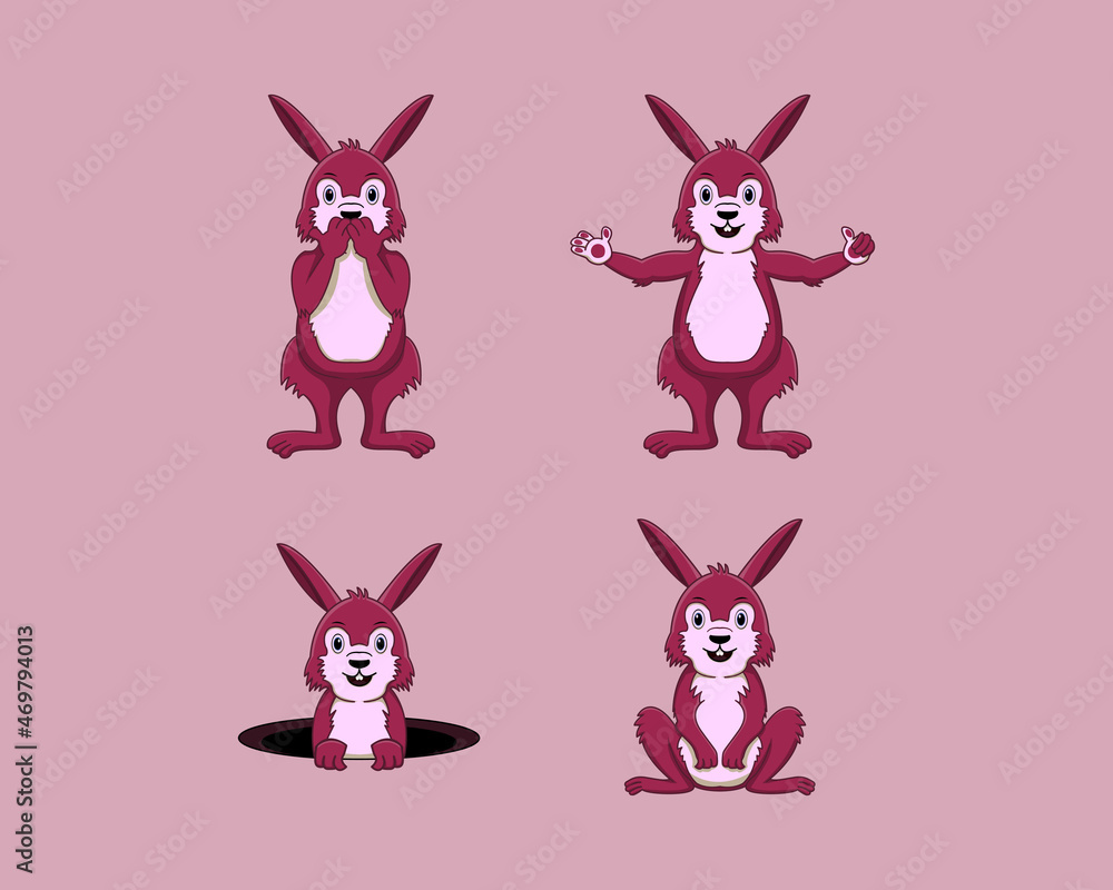 cute pink rabbit bundle