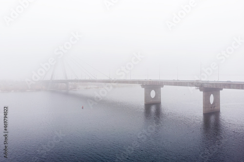 Fototapeta Naklejka Na Ścianę i Meble -  Foggy weather in the city