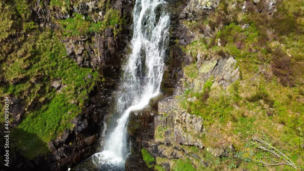 Aerial view of The Grey Mare's Tail, waterfall near Moffat, Scotland Aerial view of The Grey Mare's Tail, waterfall near Moffat, Scotland