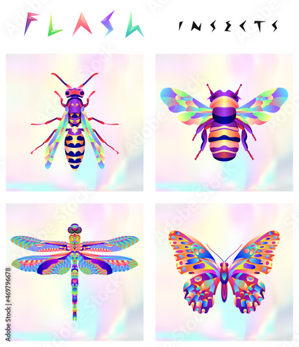 Abstract insects illustration