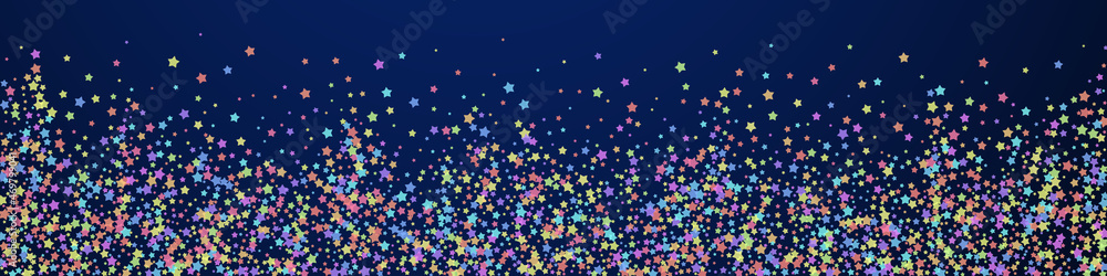 Festive neat confetti. Celebration stars. Colorful