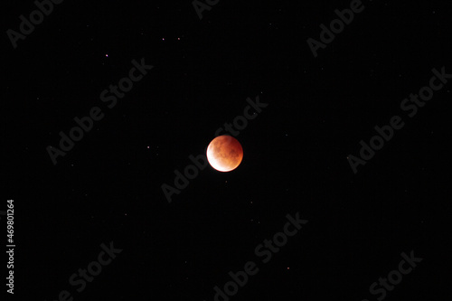Blood Moon with stars