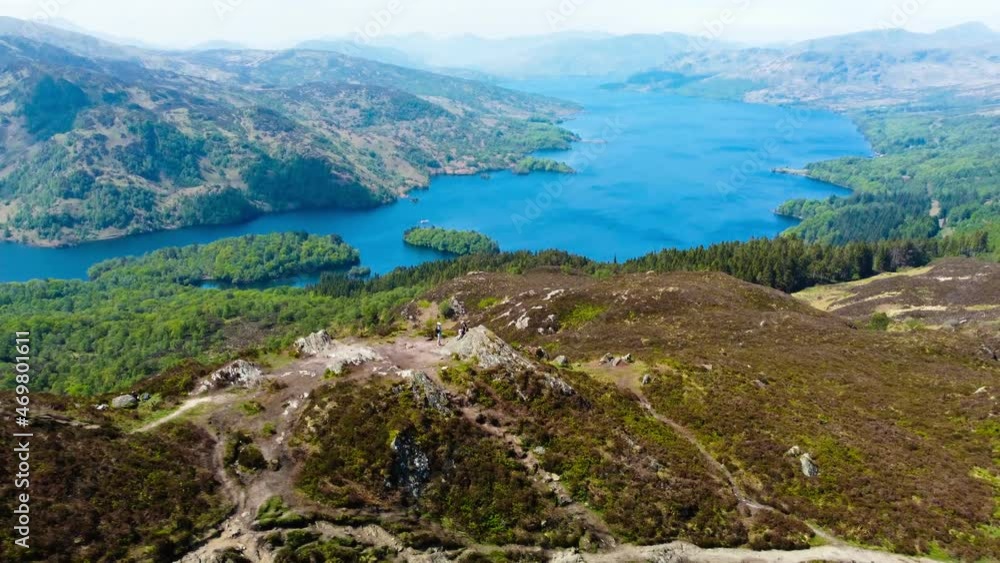 Ben A'an hill and the Loch Katrine, the Trossachs, Scotland Ben A'an hill and the Loch Katrine, the Trossachs, Scotland