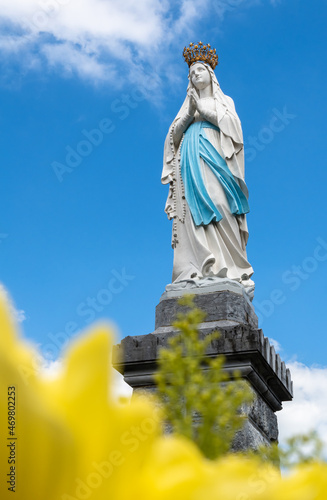 Принти на полотні Lourdes, France - August 28, 2021: A statue of the holy Virgin Mary - our lady o