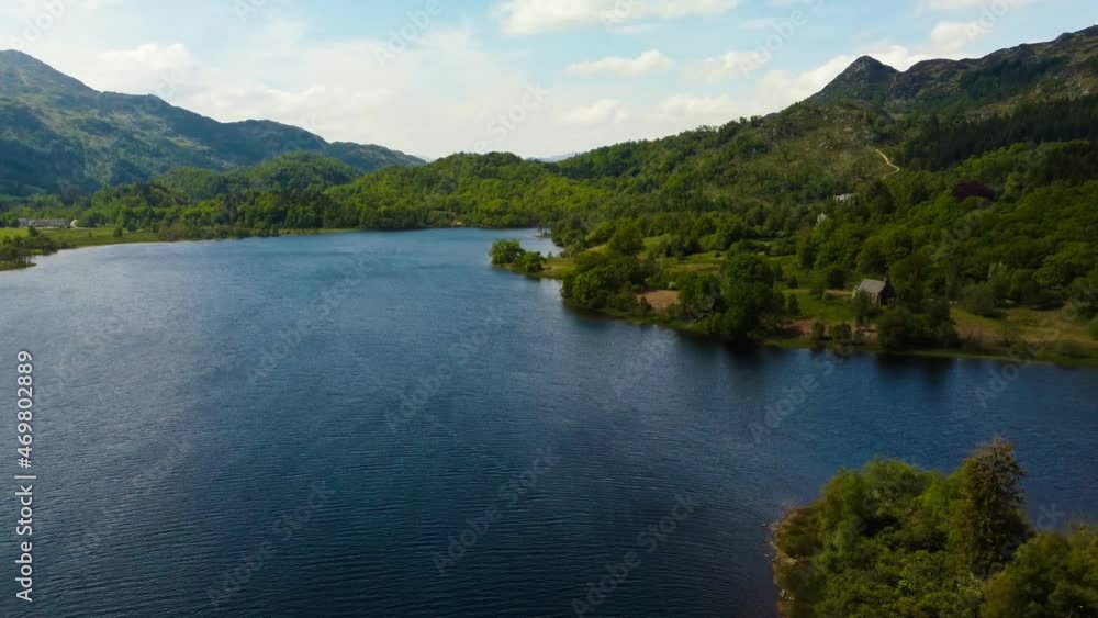 Ben A'an hill and the Loch Katrine, the Trossachs, Scotland Ben A'an hill and the Loch Katrine, the Trossachs, Scotland