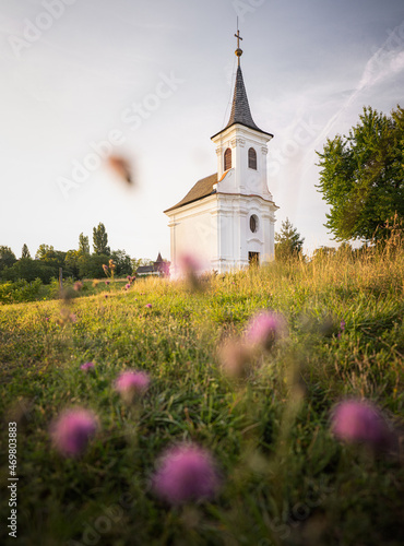 Nice old white chapel at Balatonlelle photo