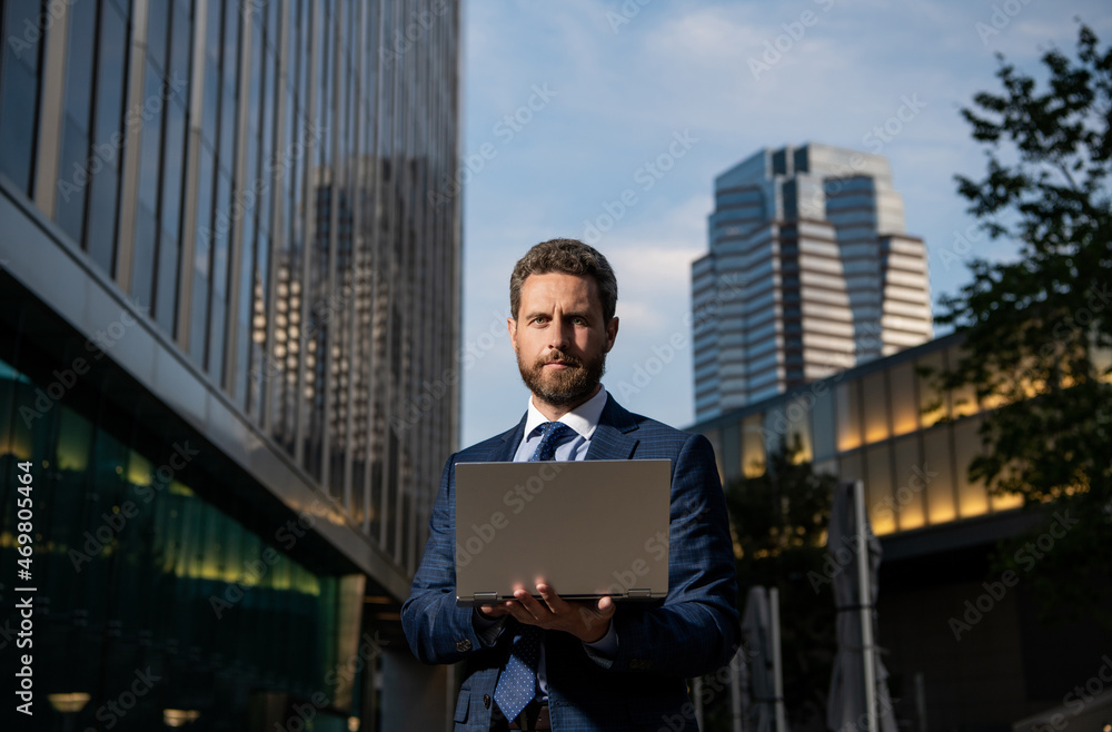 serious freelancer entrepreneur checking email and typing online on pc outside the office, business serious freelancer entrepreneur checking email and typing online on pc outside the office, business