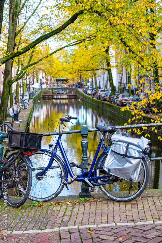 Amsterdam bike in beautiful autumn colors