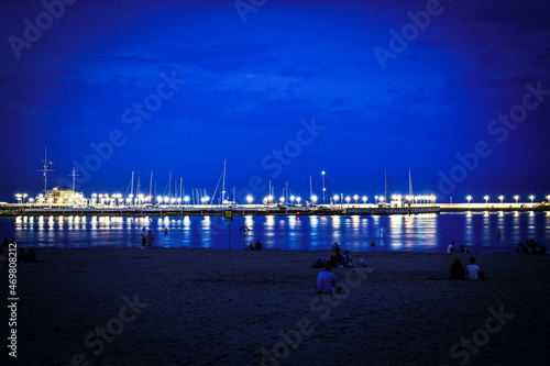 Sopot summer beach pier in Poland