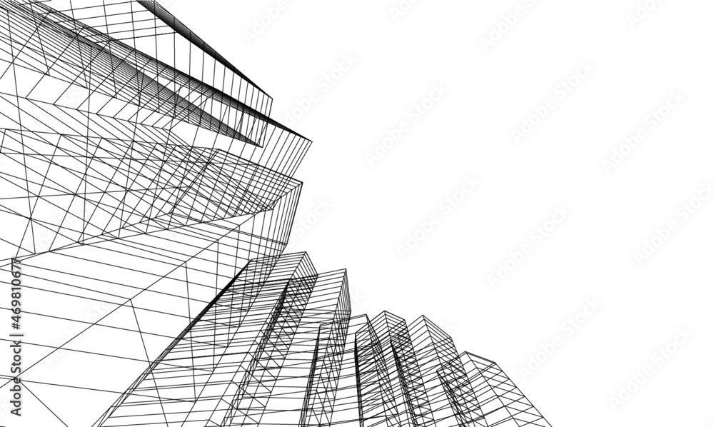 abstract architecture design digital 3d drawing abstract architecture design digital 3d drawing