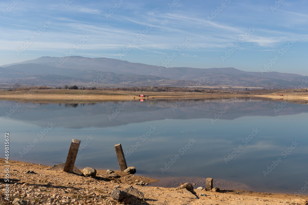 Amazing view of Drenov Dol reservoir, Bulgaria