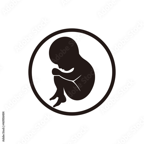Fetus icon embryo human illustration sign  