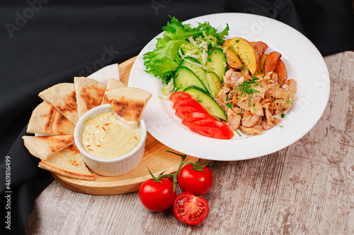 Shawarma on the plate