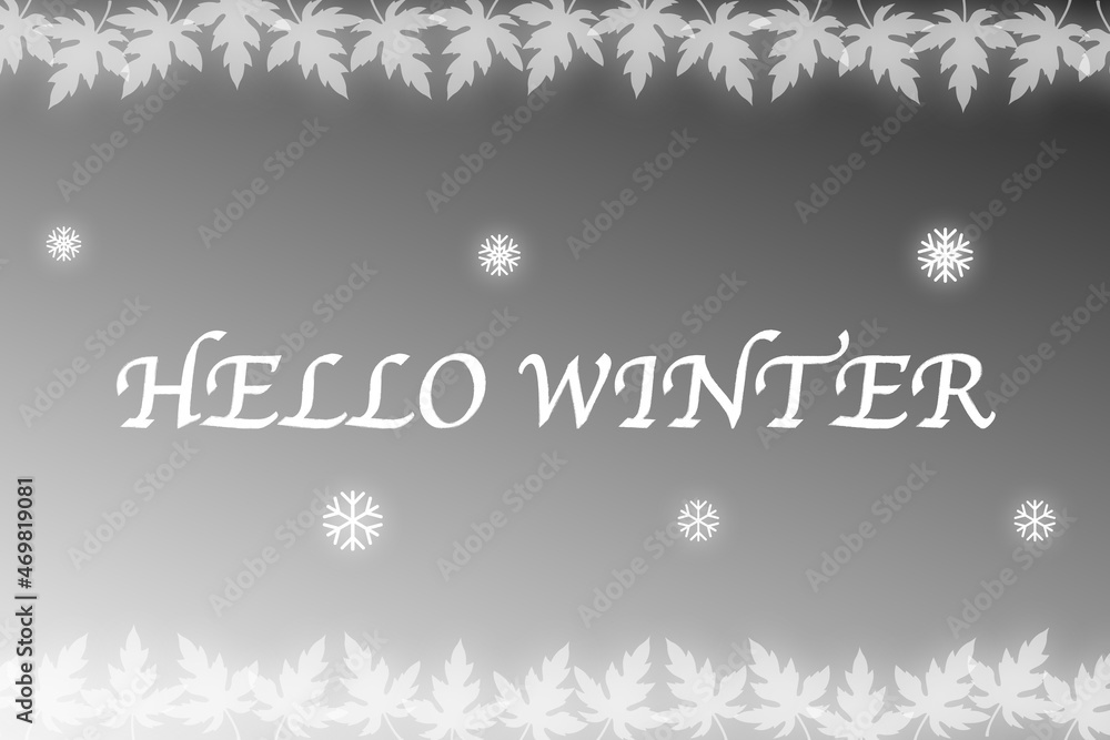 Naklejka premium ハローウインター
