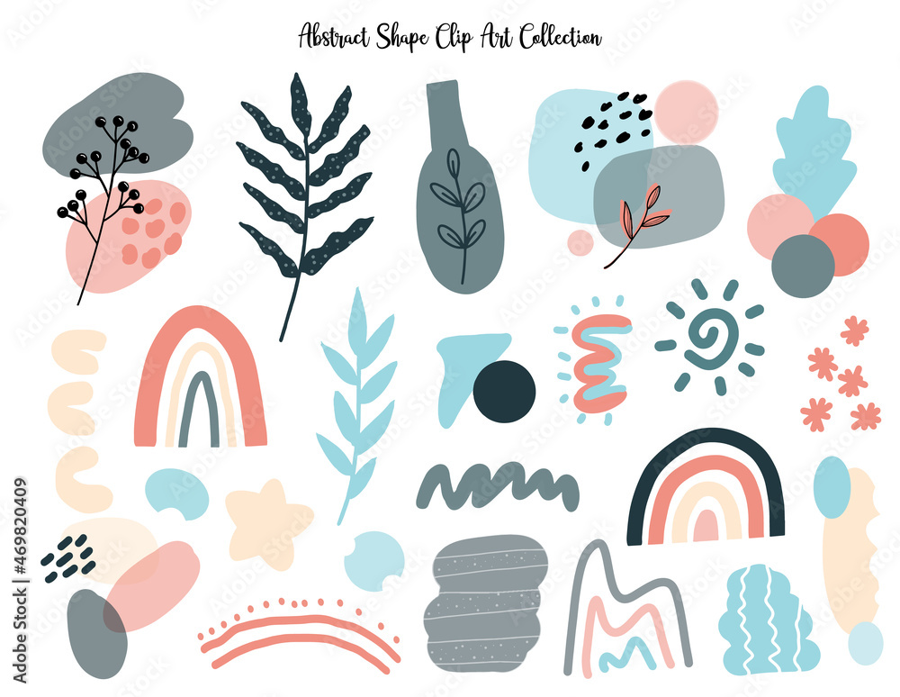 Modern Abstract Shape Clip Art Collection
