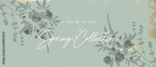  trendy hand drawn background textures and floral botanical elements