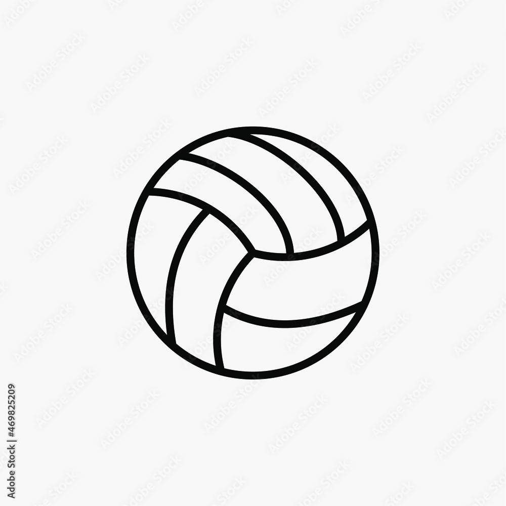 Volley, volleyball, sport, game line icon, vector, illustration, logo template. Suitable for many purposes.