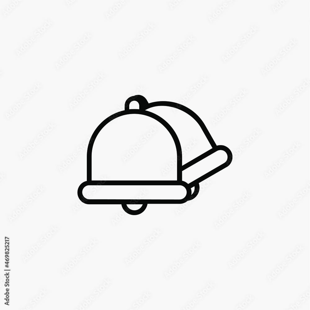 Fototapeta premium Bell, ring line icon, vector, illustration, logo template. Suitable for many purposes.
