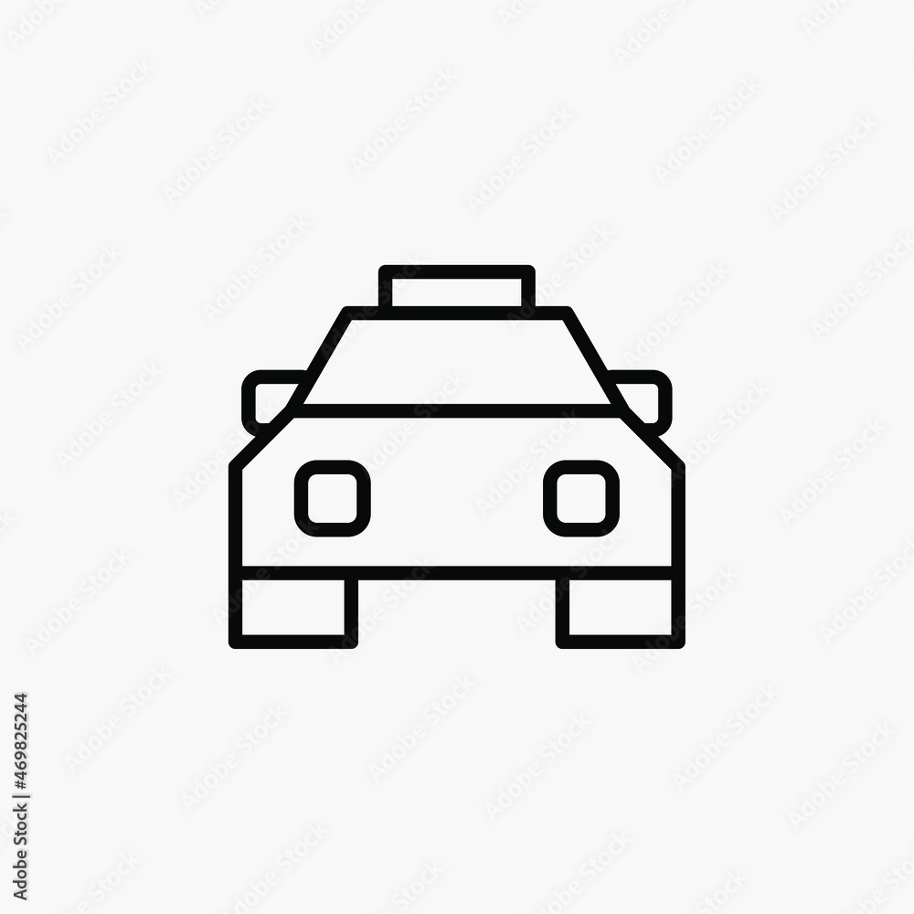 Cab, taxi line icon, vector, illustration, logo template. Suitable for many purposes. Cab, taxi line icon, vector, illustration, logo template. Suitable for many purposes.