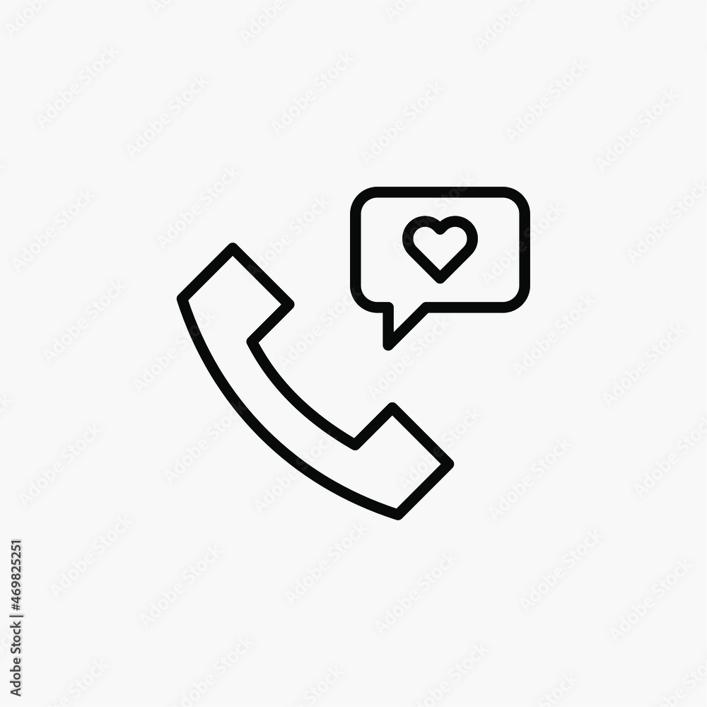call, telephone, love line icon, vector, illustration, logo template. Suitable for many purposes. call, telephone, love line icon, vector, illustration, logo template. Suitable for many purposes.