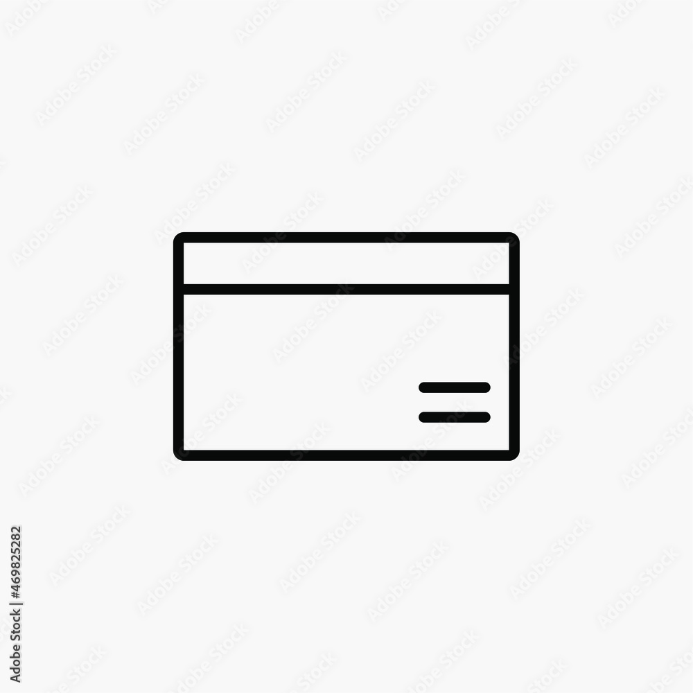 Credit card, payment line icon, vector, illustration, logo template. Suitable for many purposes. Credit card, payment line icon, vector, illustration, logo template. Suitable for many purposes.