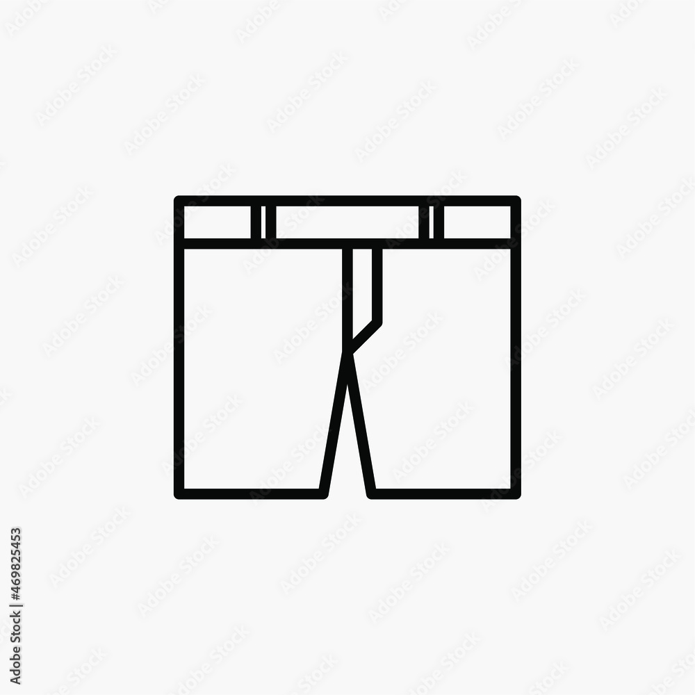 Shorts line icon, vector, illustration, logo template. Suitable for many purposes. Shorts line icon, vector, illustration, logo template. Suitable for many purposes.
