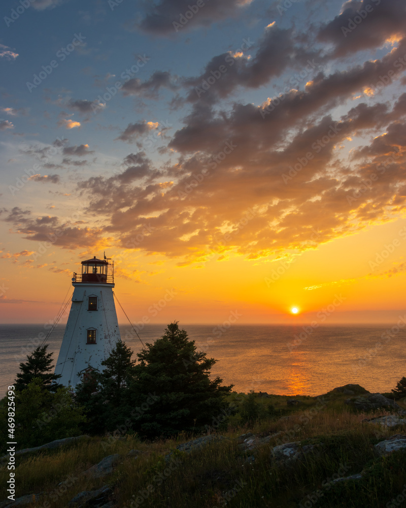 Swallowtail Lighthouse, New Brunswick Canada, at sunrise.