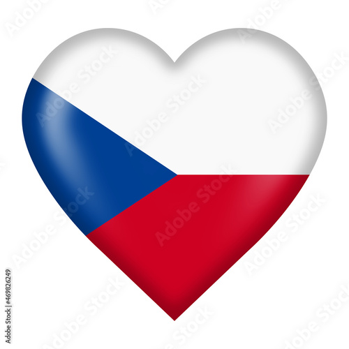 Czech Republic flag heart button isolated on white with clipping path 3d illustration Free Download Czech Republic flag heart button isolated on white with clipping path 3d illustration - GFXLoad