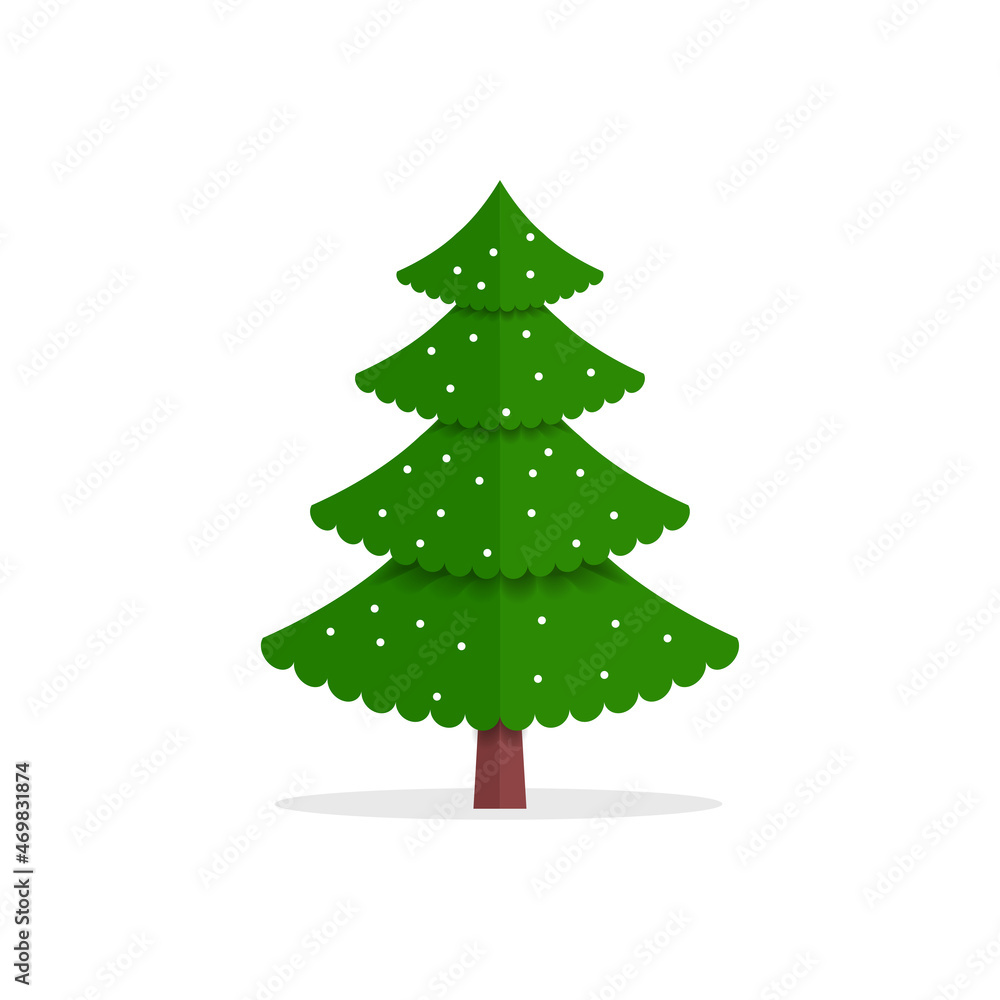 paper cut pine tree vector illustration, beautiful christmas tree paper art sign vector paper cut pine tree vector illustration, beautiful christmas tree paper art sign vector