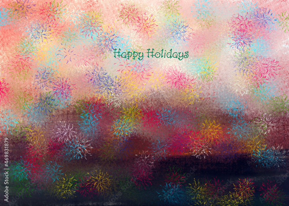 Season's Greetings text on an abstract background for holiday