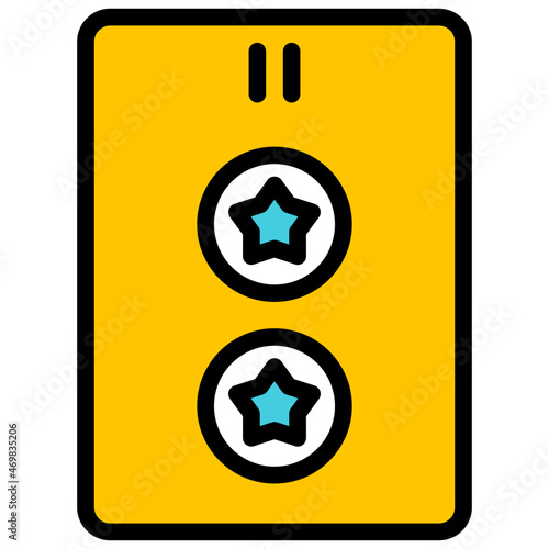 two of pentacles filled outline icon