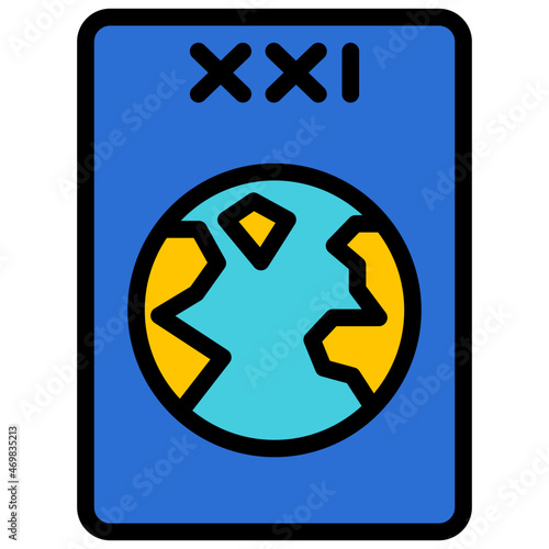 the world filled outline icon