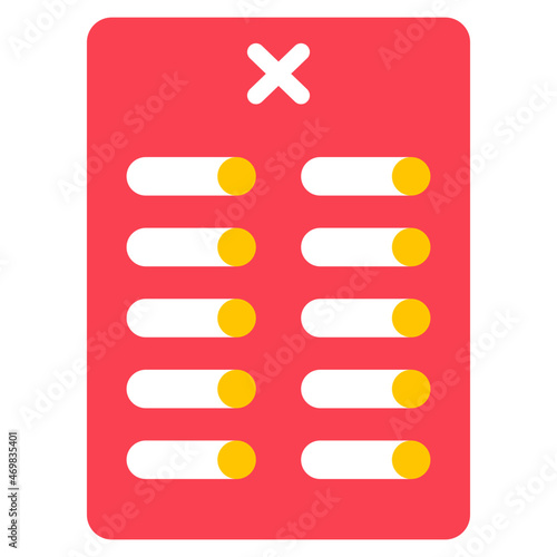 ten of wands flat icon