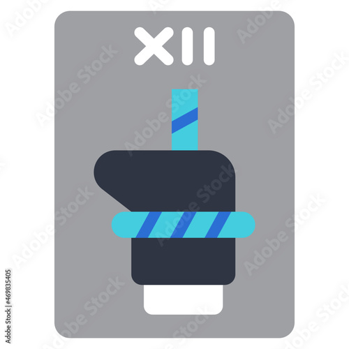 the hanged man flat icon