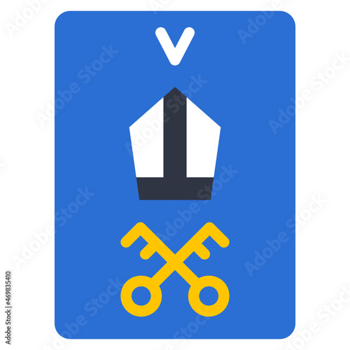 the hierophant flat icon