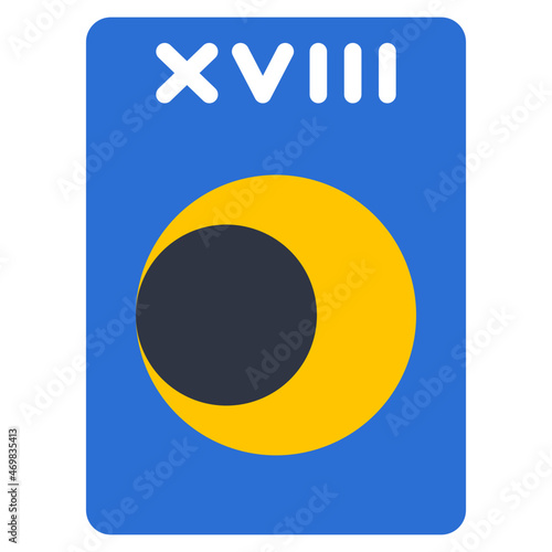 the moon flat icon