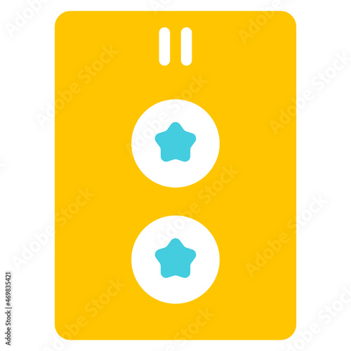 two of pentacles flat icon