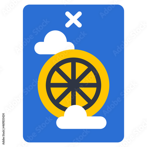 wheel of fortune flat icon