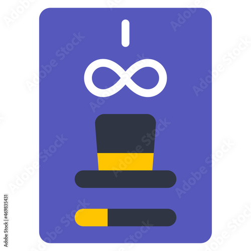 the magician flat icon
