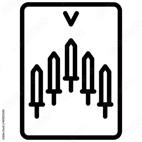 five of swords  icon