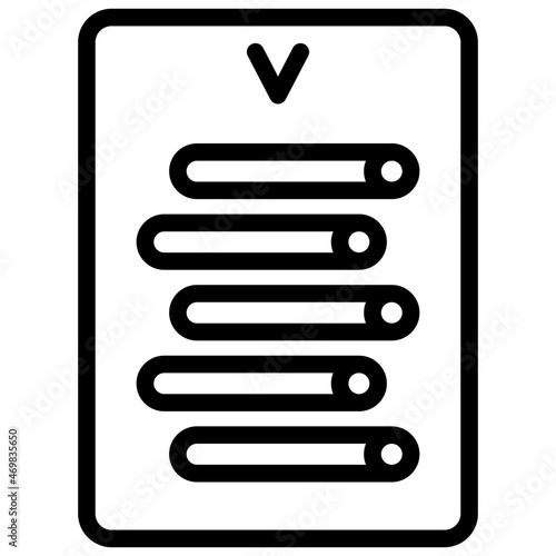 five of wands outline icon