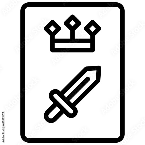 queen of swords outline icon