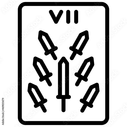 seven of swords  icon