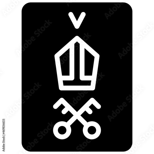 the hierophant solid icon
