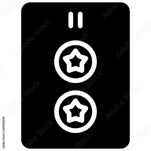 two of pentacles glyph icon