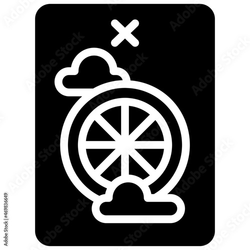 wheel of fortune glyph icon