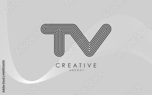 abstract geometric logo TV collapsible teamwork team geometric shapes. suitable for company
