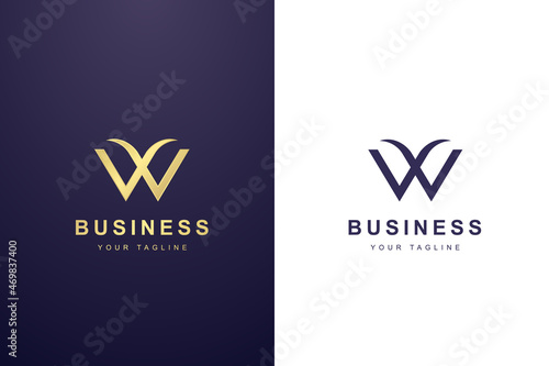 Initial Letter W Logo For Business or Media Company